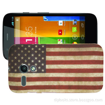 Retro US Flag Pattern Plastic Case for Motorola Moto G